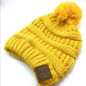 Kids C.C beanie pom pom hat